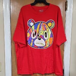 Red Graphic Bear T-Shirt by